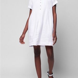 Faherty Crisp White Mini Dress